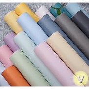10m Giấy dán tường một màu [GIÁ Sỉ] - 10m decal dán tường màu trơn có keo sẵn thời thượng